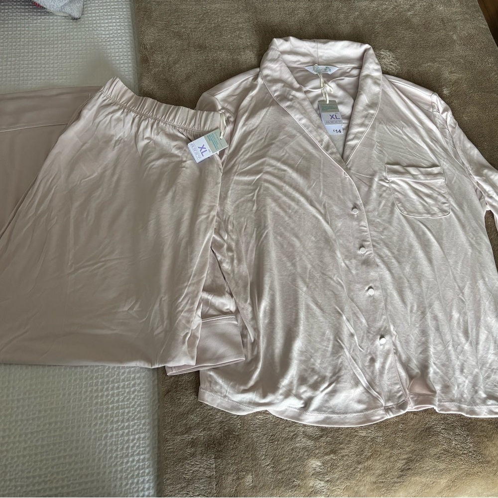 Primark Light Pink Modal Pajama Set xl BNWT